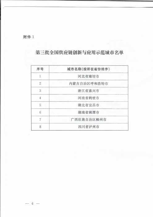 商务部等8单位关于公布第三批全国供应链创新与应用示范城市和示范企业名单的通知_页面_6